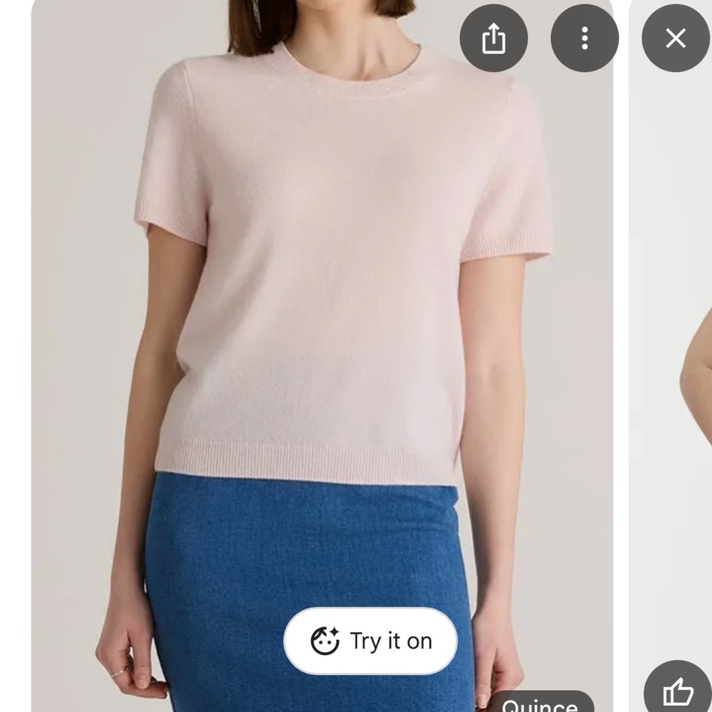 Quince Lavender Cashmere Tee